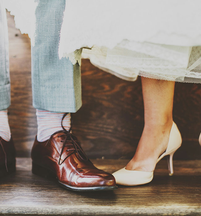 wedding party couple