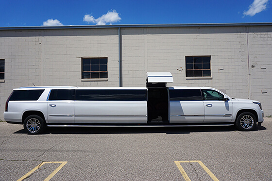 luxurious stretch limousine